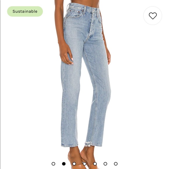 AGOLDE 90’s Pinch Waist - High Rise Straight - Color: Soundwave - Picture 2 of 7